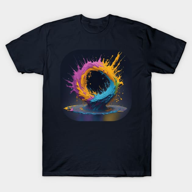 Acrylic paint ring T-Shirt by Spazashop Designs